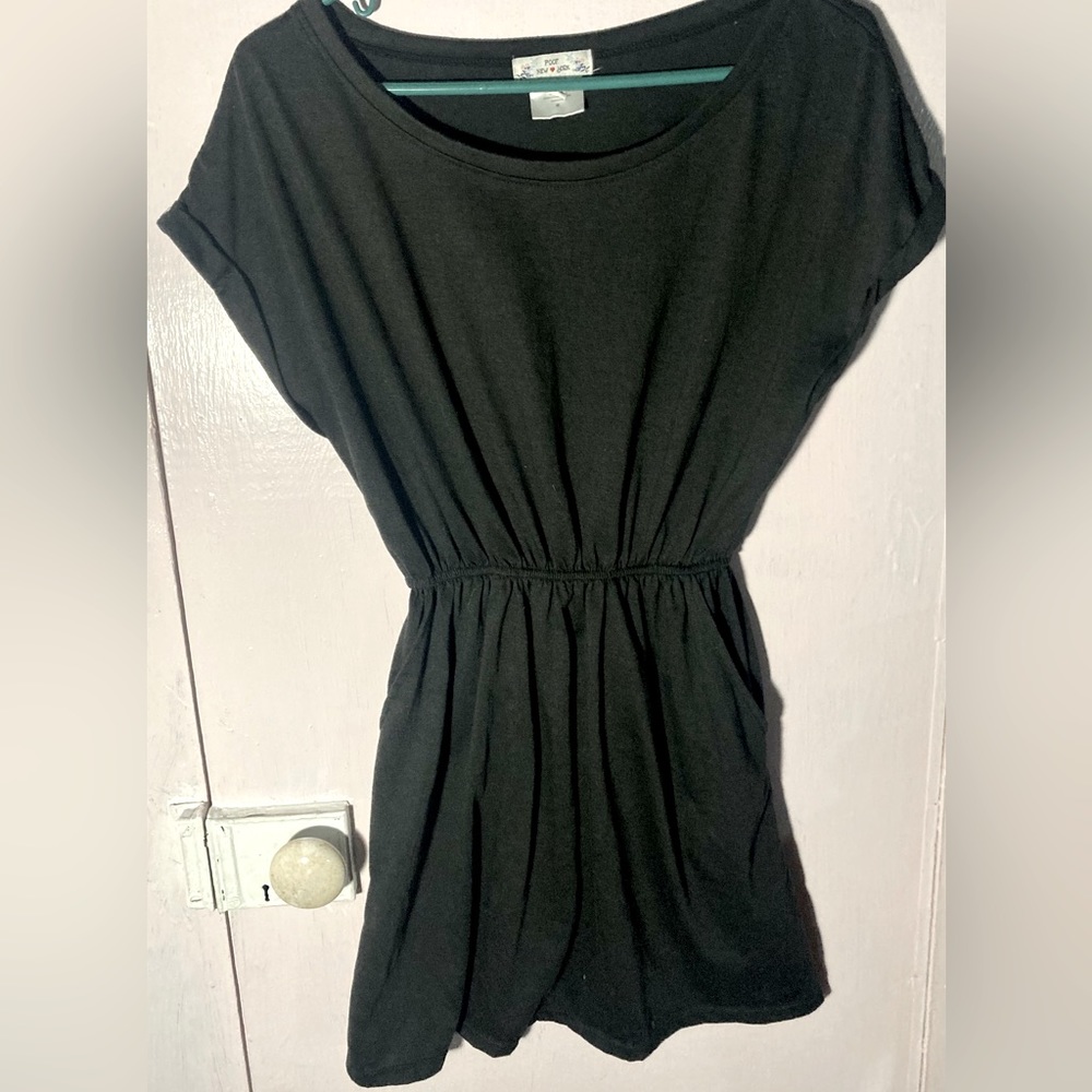 Black Short Sleeved Dress